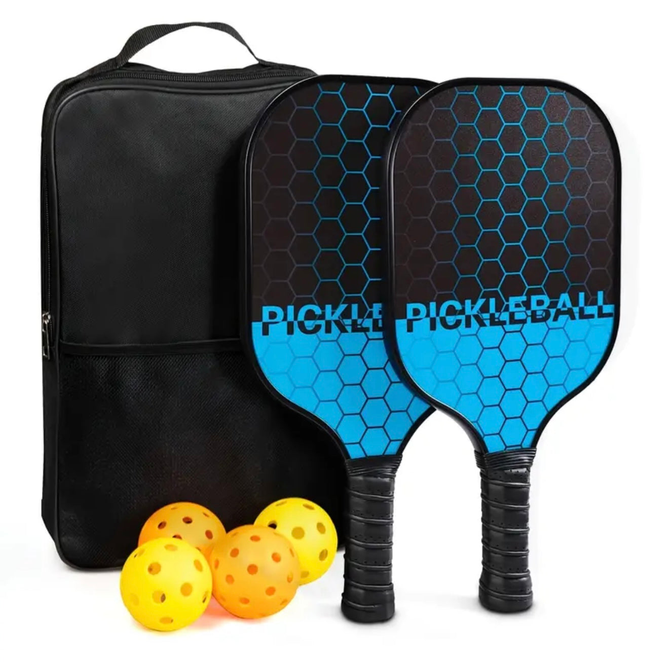 Set de Pickleball – 2 Palas + 4 Pelotas + Bolsa de Transporte