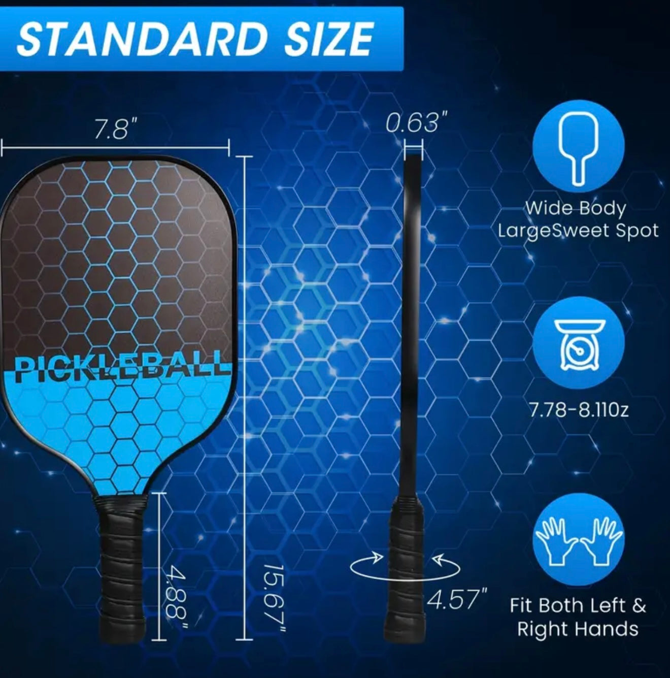 Set de Pickleball – 2 Palas + 4 Pelotas + Bolsa de Transporte