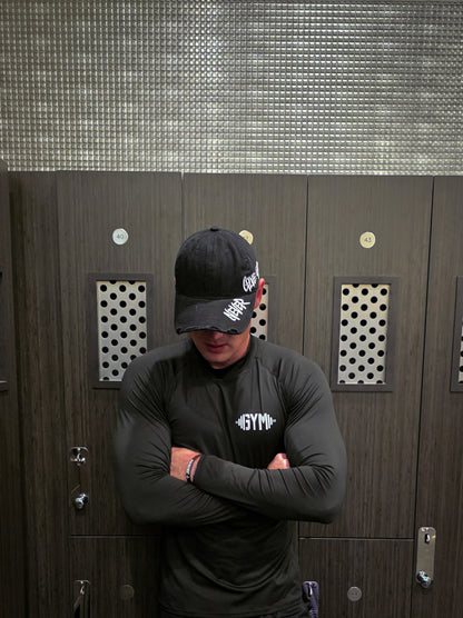 Camiseta de (JackFit) Compresión Manga Larga con Cuello Alto – “GYM Pro”